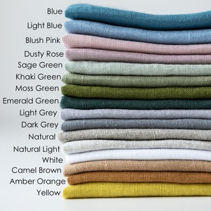 All colors linen fabric samples fast delivery, set of linen swatches for canopy bed curtains, bedding, slipcovers, tablecloths, napkins image 2