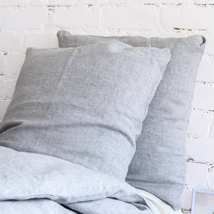 Set of 2 Linen Pillow Sham Covers with Envelope Closure - Linen Pillow Covers - Throw Pillow Cases Set - Organic Linen Pillow Spil Covers