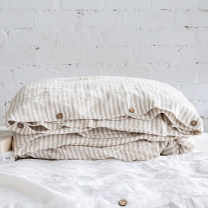 Stonewashed Leinen Bettbezug Individueller Quilt Cover Queen, King, Single Sizes Leinen Bettwäsche 1 Bettbezug Bild 4
