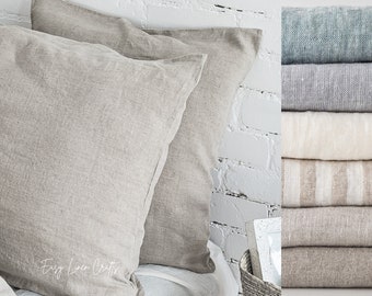 Linen Pillowcase - Linen Pillow Sham Cover, Cushion Cover - Envelope Closure Pillow Cover - Linen Pillow Case - Natural Linen Home Decor