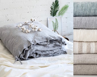Linen Duvet Cover - Queen, King, Double, Custom Sizes Quilt Cover - Linen Bedding - 1 Duvet Cover
