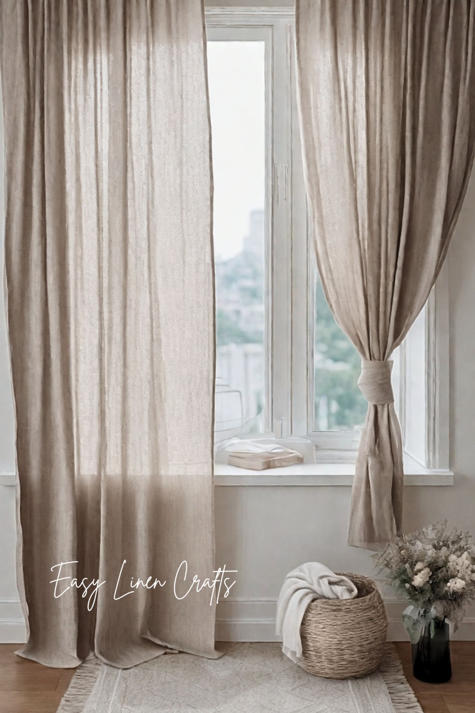 Tie Top Linen Curtainsnull
