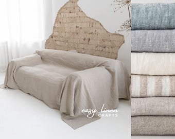 Linen couch cover, loose linen sofa cover, extra large couch slipcover, custom size sofa slipcover, linen loveseat slipcover, sofa throw