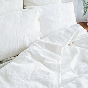 Linen Bedding Set - Duvet Cover and 2 Pillowcases - Organic Stonewashed Linen Bedding - Linen Duvet Cover Set - Great New Home Gift