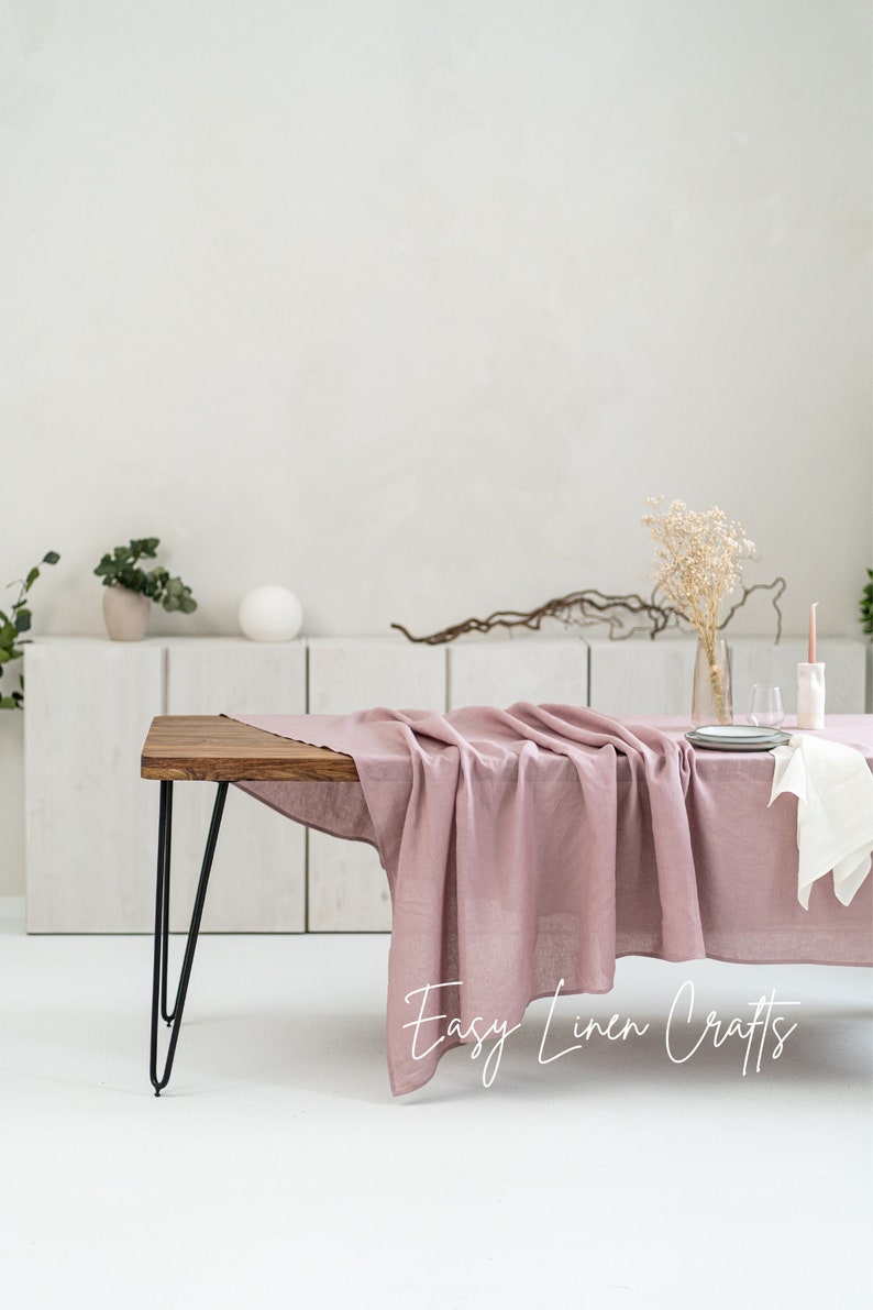 Large Linen Tablecloth, Long Table Cloth, Natural Linen Dining Table Cover, Custom Tablecloth, Christmas Tablecloth, Wedding Tablecloth image 10