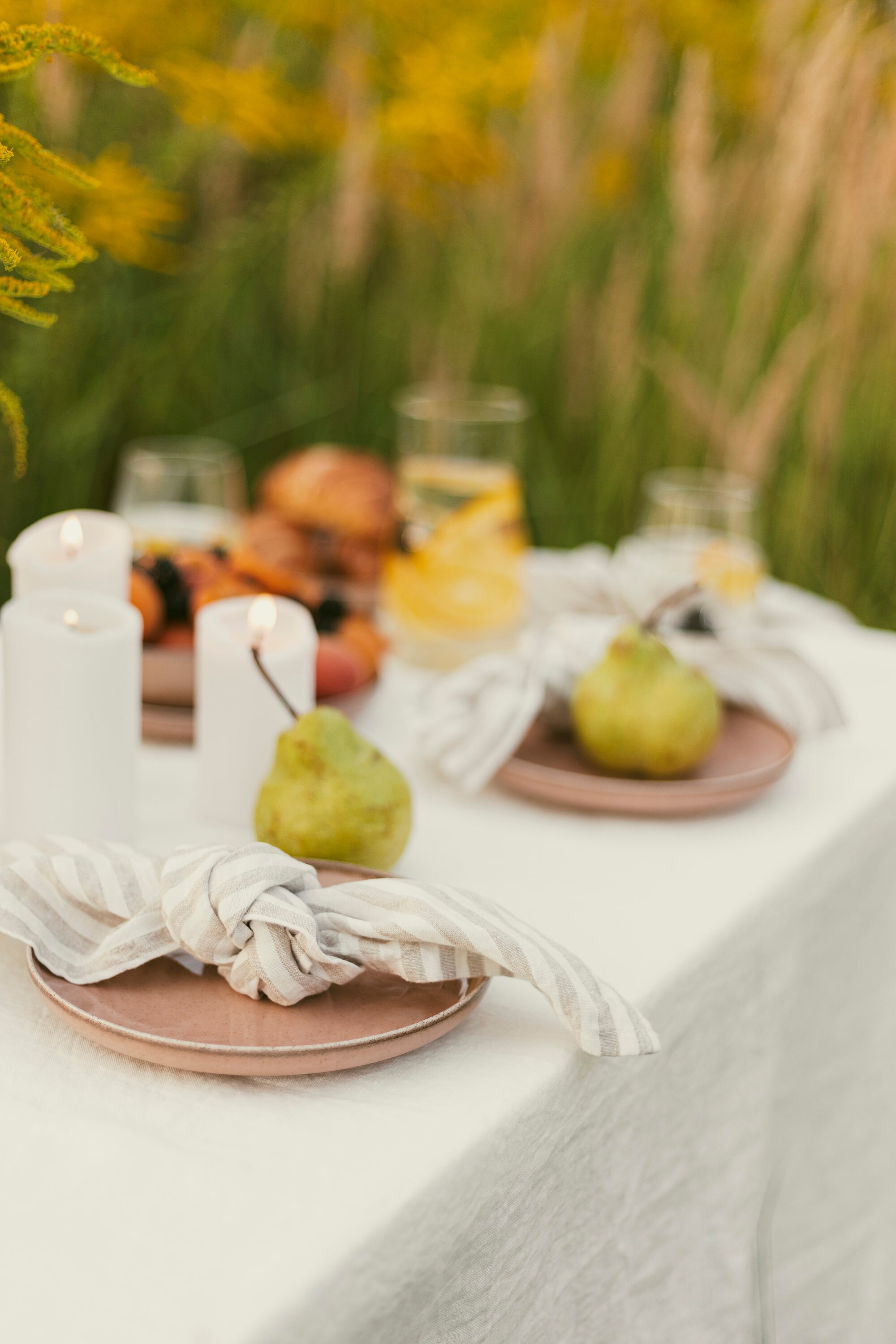 Home Table Decor-linen Napkins Set of 6 Napkins tablecloth -    Décoration de table romantique, Table romantique, Decoration table mariage