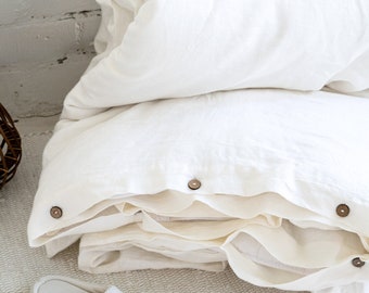 Linen Duvet Cover - Queen, King, Twin Sizes - Washed Natural Linen Bedding - Comforter Cover - 1 Duvet Cover