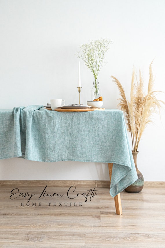 Linen Tablecloth Extra Long Rectangular Square Round Oval Various