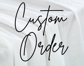 Linen ottoman cover. Custom order for Audrey