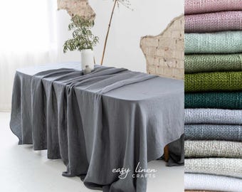 Large Linen Tablecloth with Elegant Drape, Handmade 170gsm Flax Linen Tablecloth