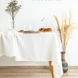 a table with a white table cloth on it