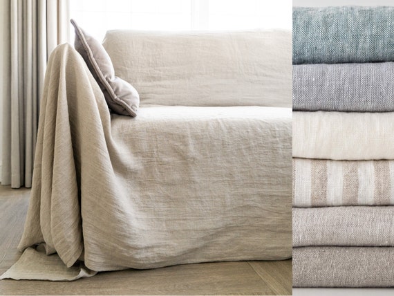 Linen Sofa Cover Loose Couch Slipcover Custom Sofa Slipcover Loveseat Slip Cover Sofa Seat Cover Etsy