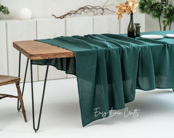 Dining table cloth, large linen tablecloth, natural linen table cover, custom tablecloth, long table cloth, ideal housewarming gift for her