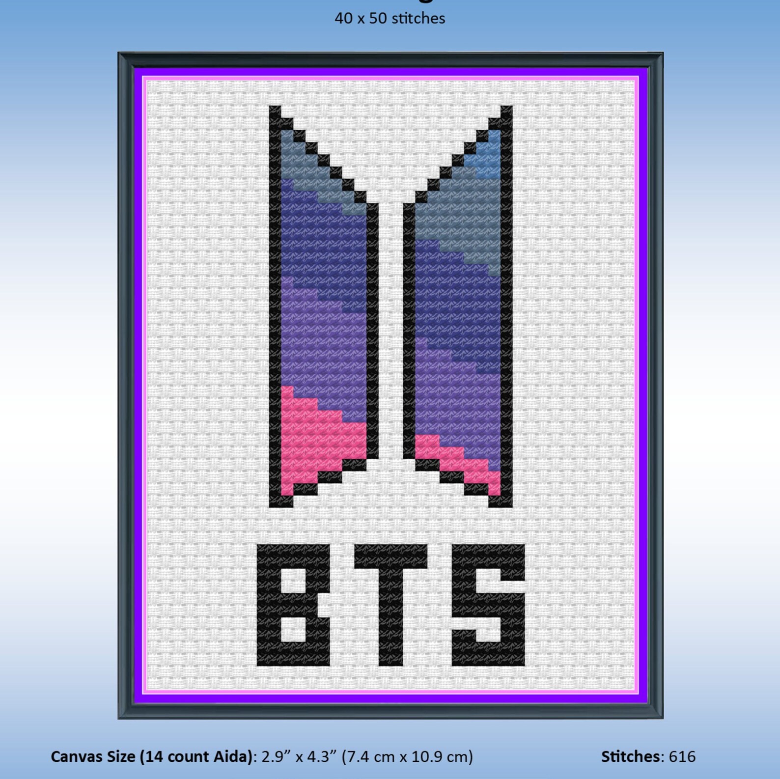 BTS Logo Cross Stitch Pattern PDF - Etsy