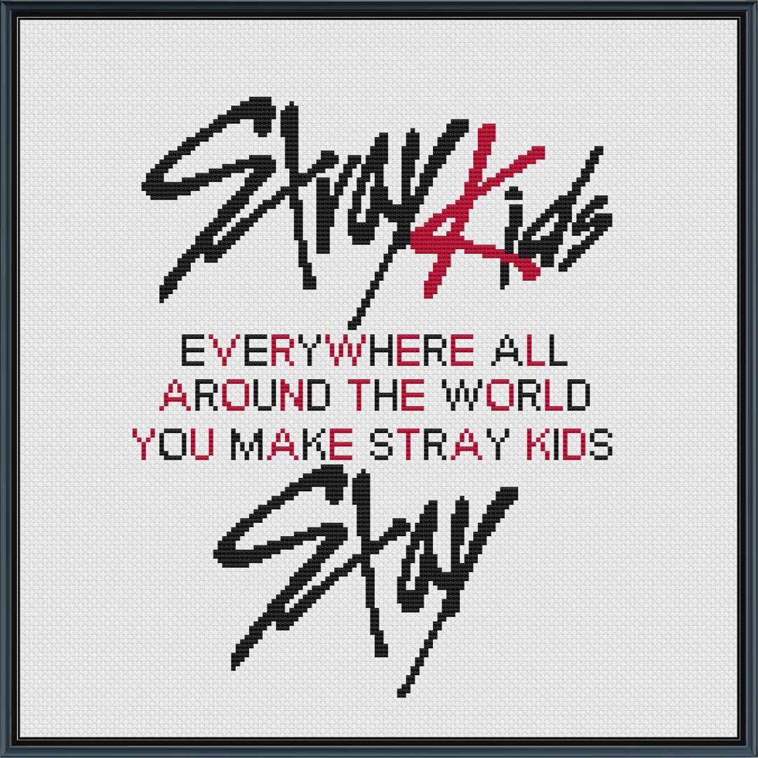 SKZ - Logo and Saying Cross Stitch Pattern PDF - Etsy