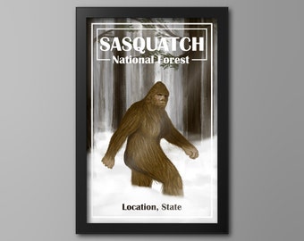 Personalized Sasquatch National Forest Poster