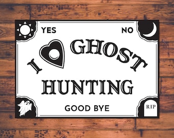 J’adore la chasse aux fantômes - Ouija Board Sticker