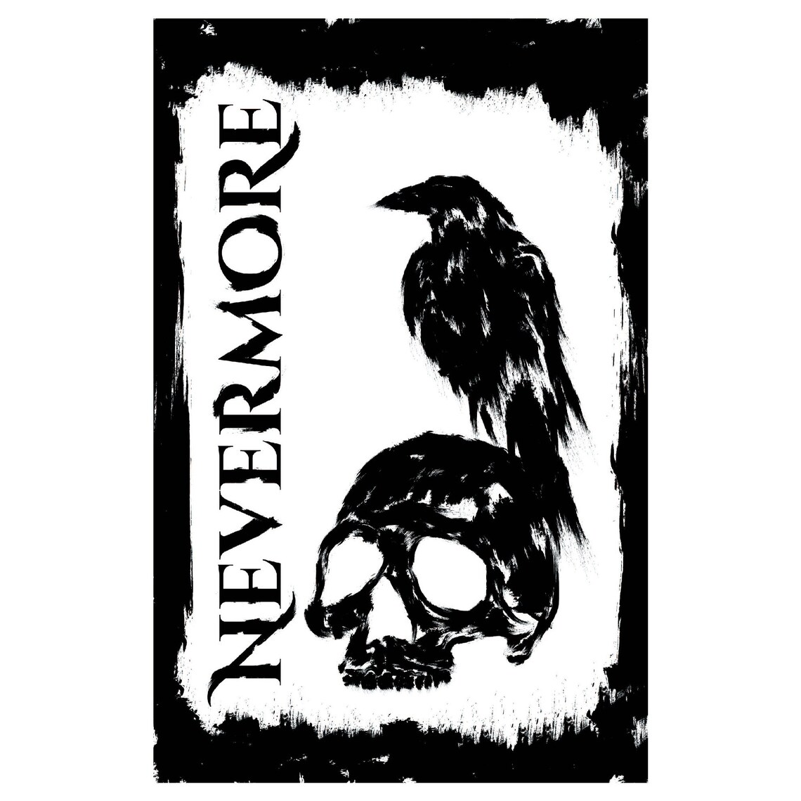 Edgar Allan Poe Poster Nevermore Etsy