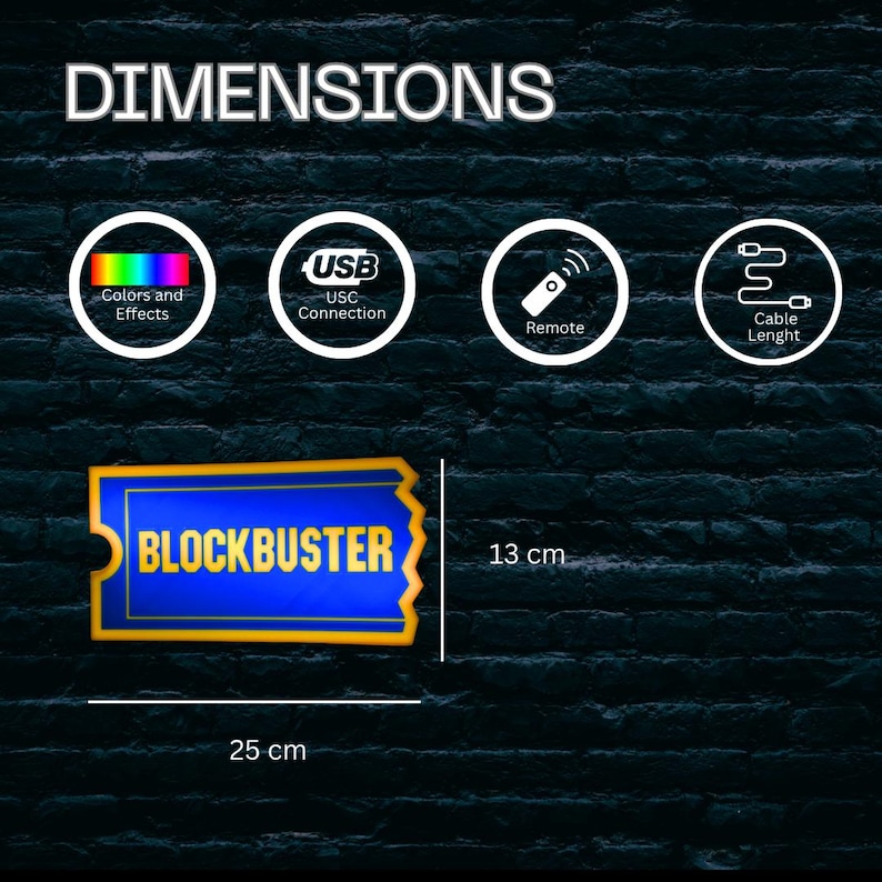 Blockbuster Led Sign Blockbuster LED Lightbox – Rewind the Vibes, Light up the Memories - Etsy