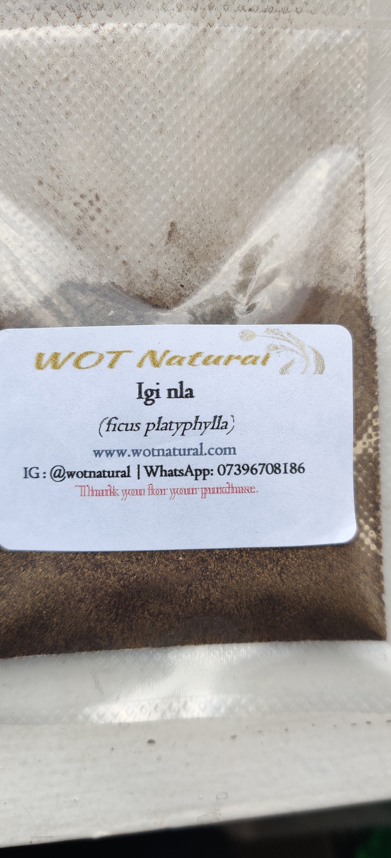 Epo OBO Erythrophleum Suaveolens tree bark Authentic Ficus Platyphylla tree bark powder IGI NLA image 4