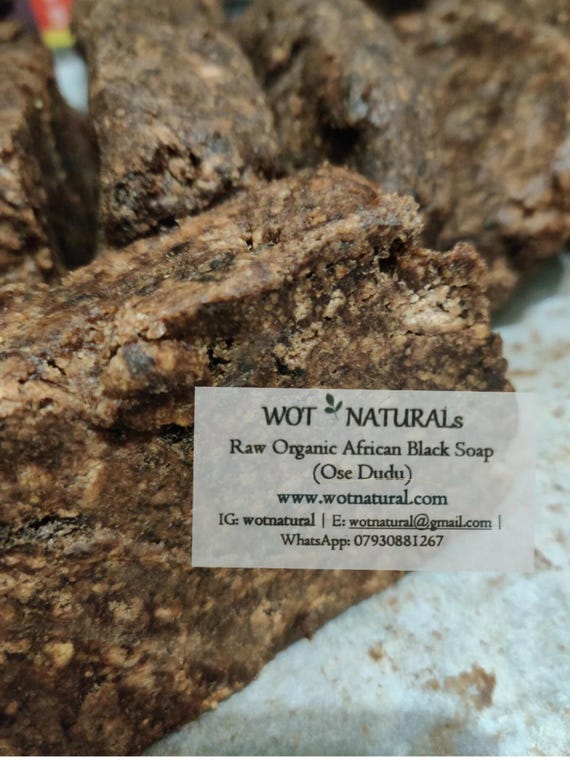 100% Authentic Raw Organic African Black Soap Ose Dudu Abuwe for Body Hair from Nigeria 50g-1.8kg