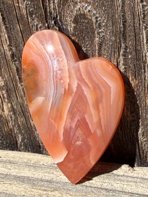 Lake Superior Agate Heart Cabochon