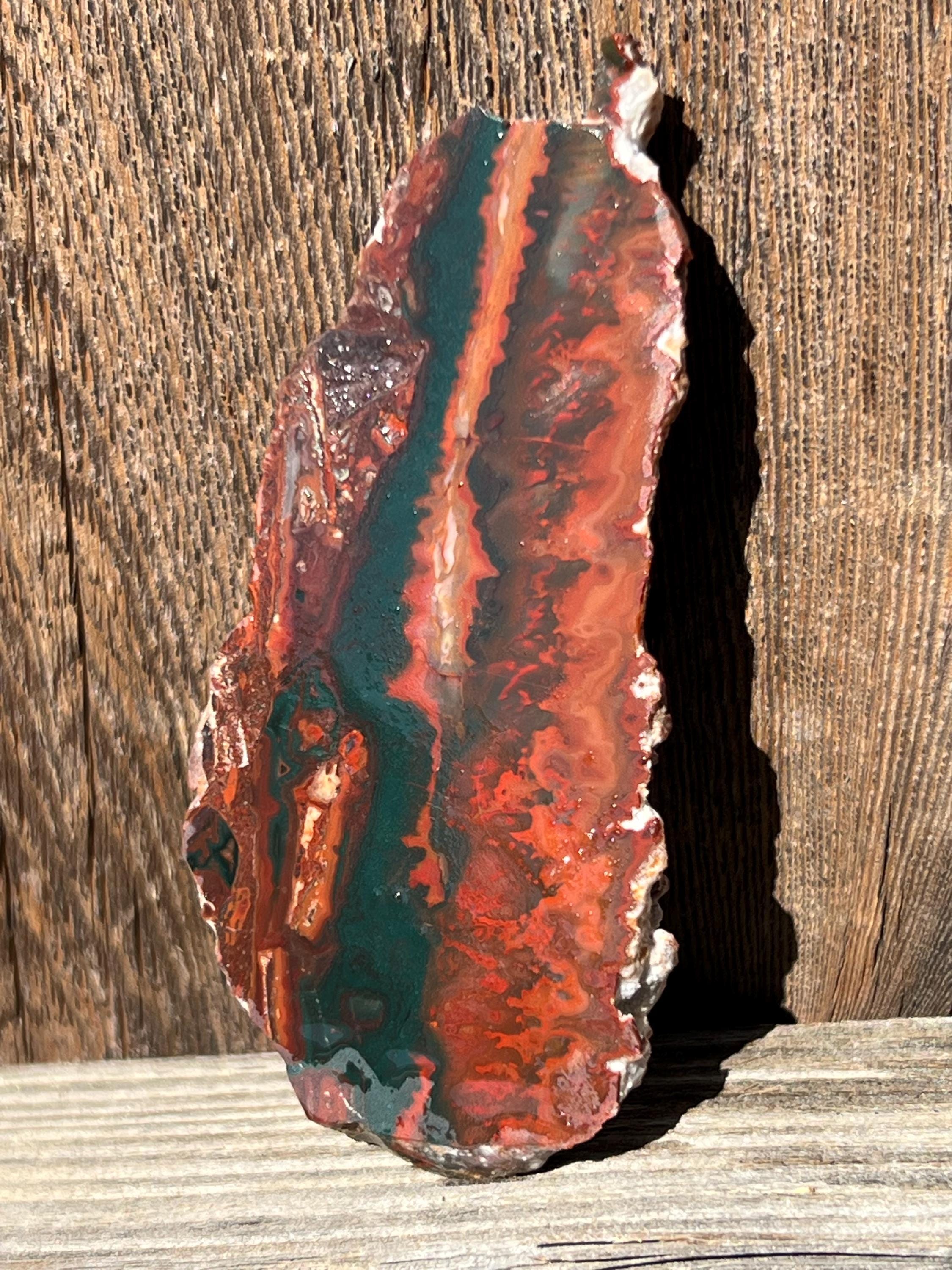 アウトオブトラッド OUT OF TRAD JASPER bonvieux Idaho Sunset Wildfire Jasper Unpolished Rock Slab - Etsy