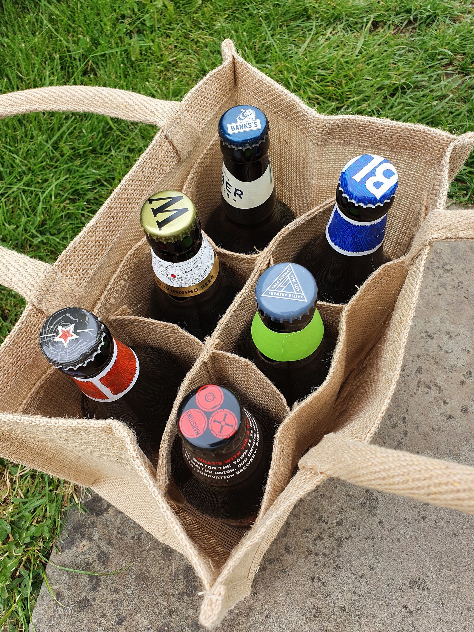 Beer bottle holder personalised gift bag holds 6 bottles or Etsy
