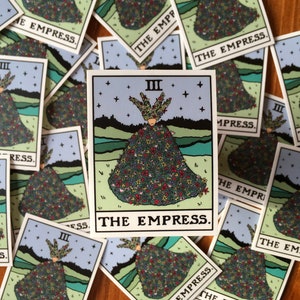 Etiqueta engomada de la emperatriz de la carta del tarot de Midsommar / Pegatinas de vinilo mate de la reina de Florence Pugh May!!