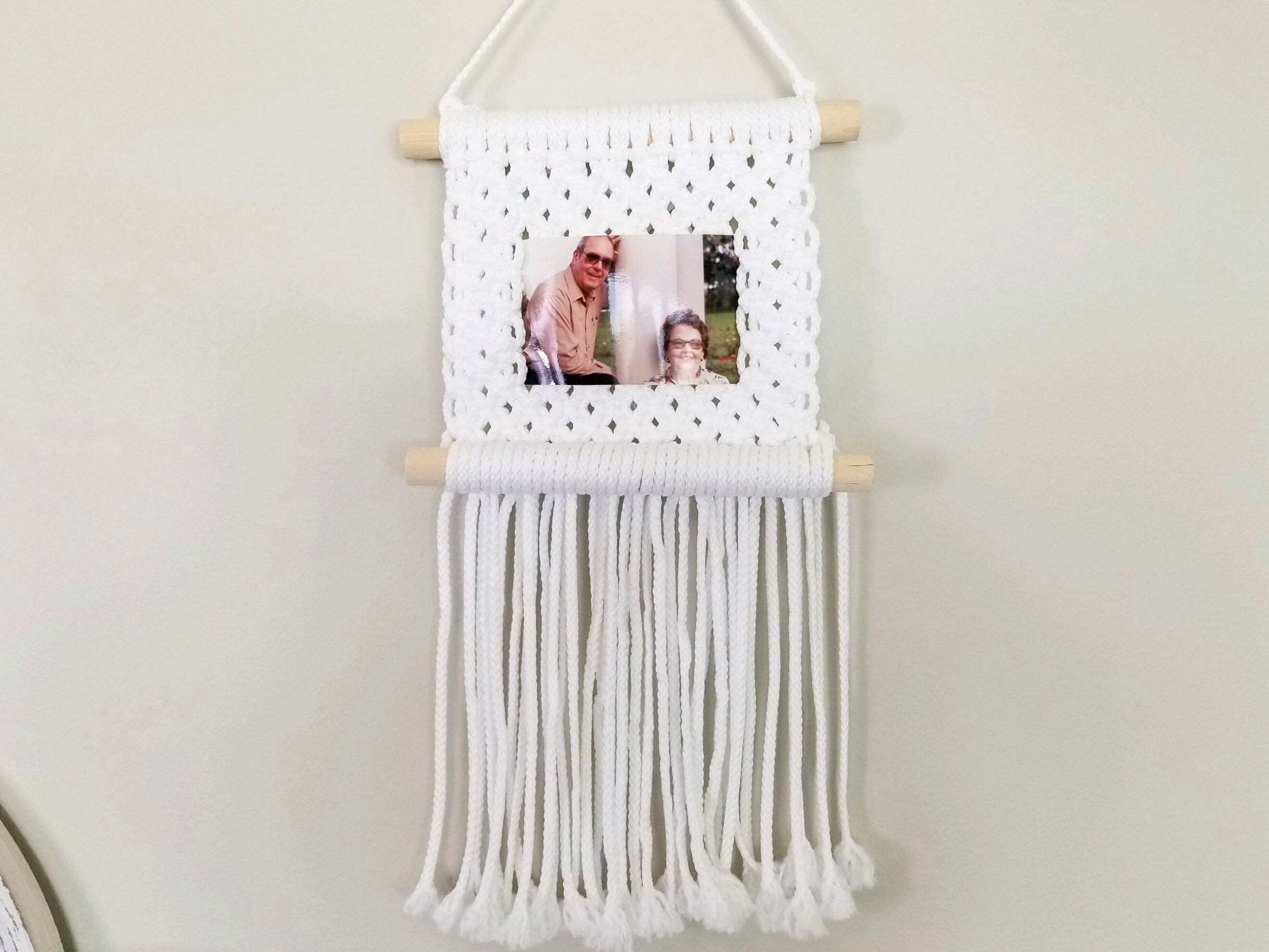 Picture Frame Macrame Wall Hanging Bohemian Macrame Wall Etsy