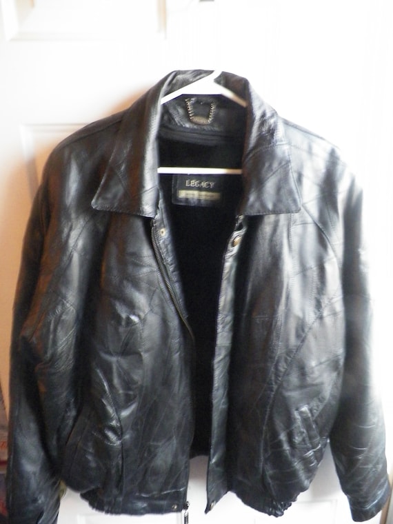 Vintage Leather Coat - Leather Coat - Coat - Black