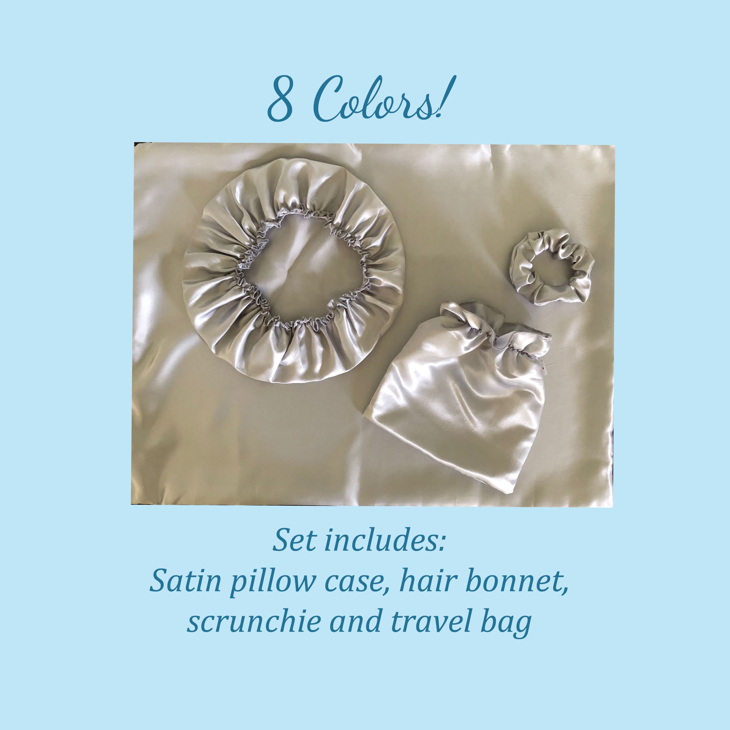 Satin Hair Set Pillowcase Hair Scrunchie and Travel Etsy
