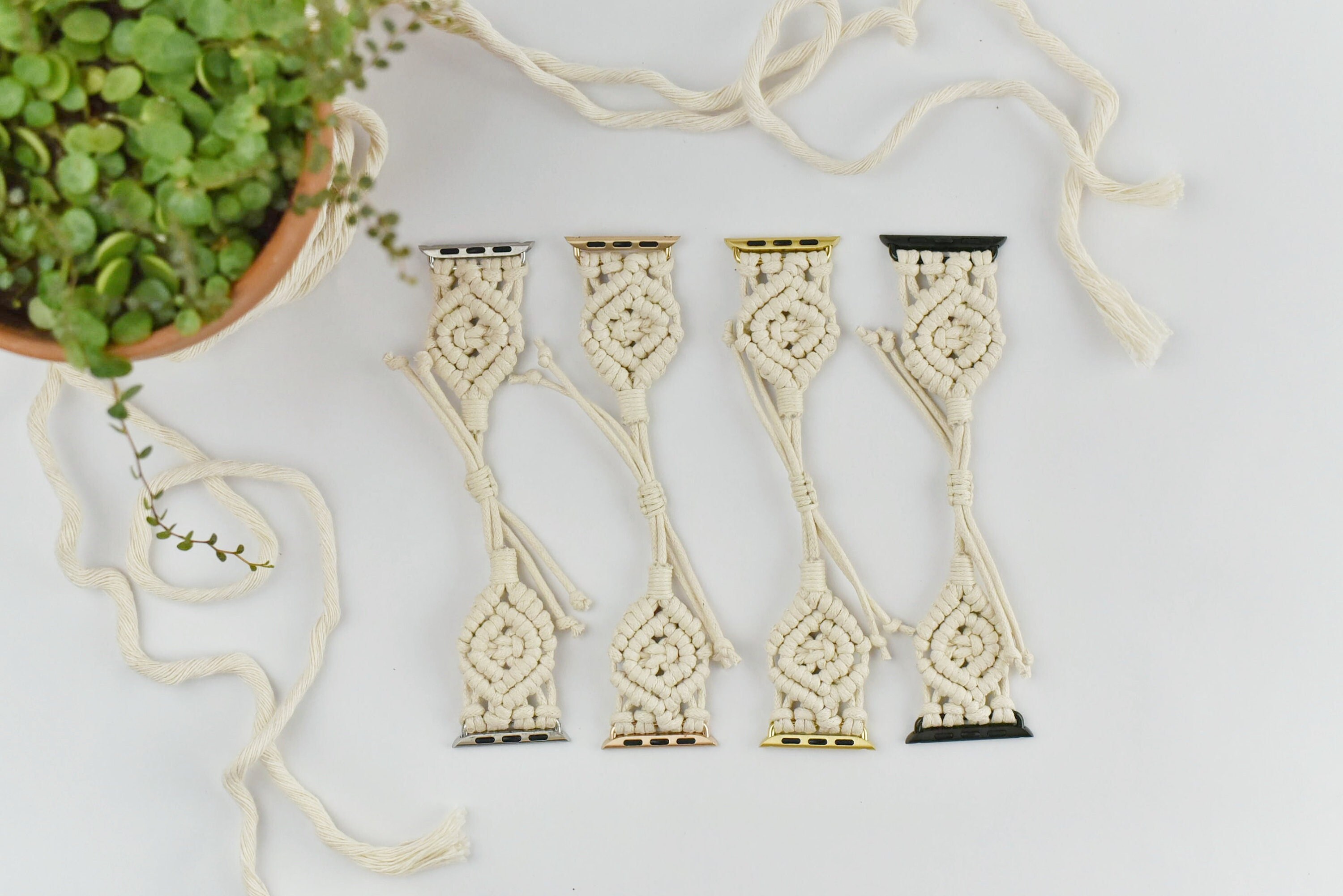 Macrame Apple Watch Band Macrame Watch Band Apple Watch Etsy