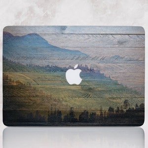 Wood Macbook Pro 14 M1 2021 Case Landscape Macbook Air A2337 2020 A1932 2018 Case Macbook Pro 13 15 2020 New 2022 Macbook Hard Case RD2100