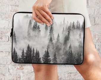 Foggy Forest Protective Cover ASUS MacBook Bag 15 inch Soft Case LG HP 13 inch Soft Zip Bag Laptop Sleeve Carrying Case 12 inch DS0435