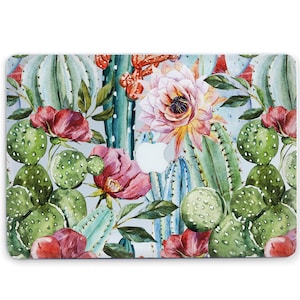 Cactus Floral Macbook Pro 16 Inch Case Pointy Flowers  Macbook Air 13 Inch Case 13 Inch Macbook Pro Case 15 Inch Macbook Pro Case DS0018