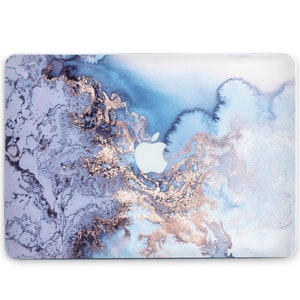 Blue Marble Golden Macbook Pro 14 2021 Case Stone Art Macbook Pro 16 2021 Case Macbook 13 M1 2020 Case 15 Inch Macbook Pro Case DS0052