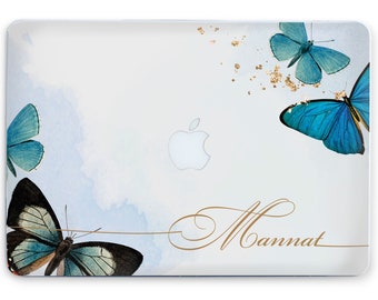 Vintage Flower Tulip Background with Butterfly Keyboard Decals by Moonlight Printing for 13 and 15 inch MacBook Air/Pro/Retina 