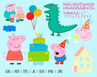 Download Peppa Pig Birthday Svg Etsy