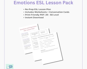 Emotions & Expression ESL Lesson | Intermediate Speaking Activities | Printable Conversation Pack