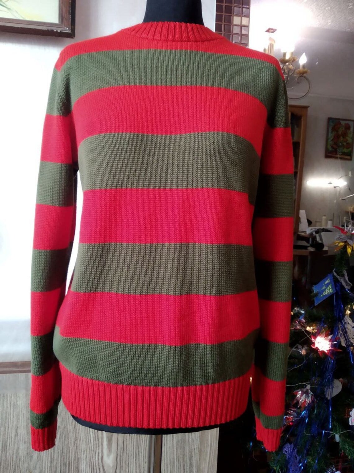 Freddy Krueger Sweater 100% Merino Wool Jumper Halloween | Etsy