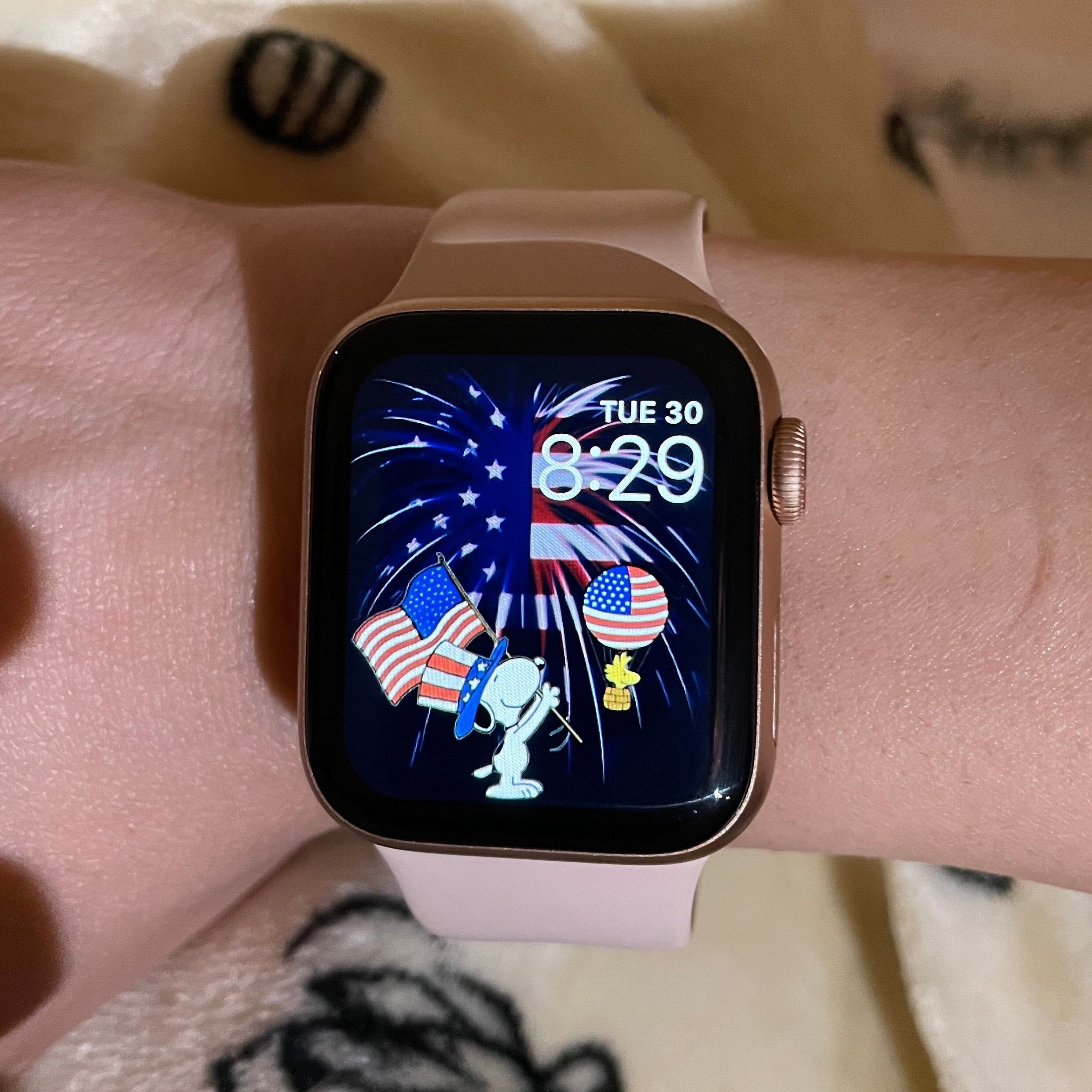 Peanuts Snoopy &Woodstock 4 de julio Apple Watch Wallpaper | Etsy