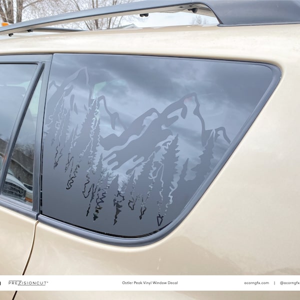 Ostler Peak PrezisionCut® Vinyl Window Decal — Fits 2006-2023 Toyota RAV4s — No Trimming Required