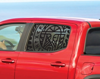 Asgard Warrior PrezisionCut® Toyota Tacoma Double Cab Vinyl Window Decal – No Vinyl Trimming Required