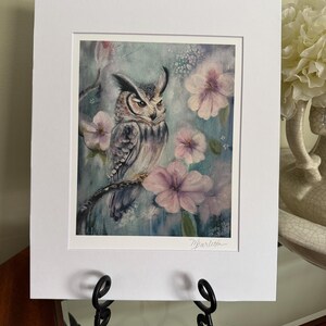 The Guardian- Owl, Fine Art Print, Owl Art, Owl Painting, Owl Lover Gift, Mat Included