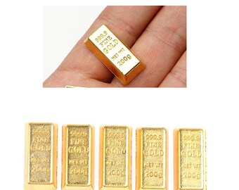1 Pcs Beautiful Brick Ingot Gold Bar Replica Props Nice Gift Decoration Movie YL 1 Pcs Beautiful Brick Ingot Gold Bar Replica Props Nice Gift Decoration Movie YL