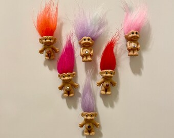 Vintage Troll Doll Magnet: Lucky 90s Decor