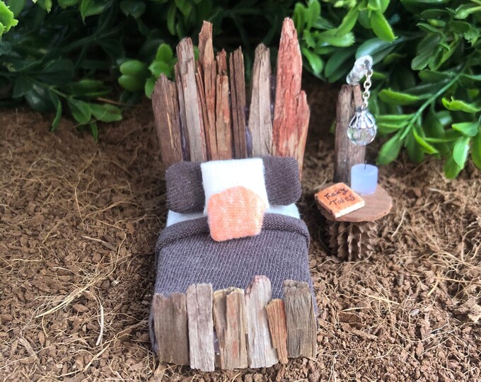 Fairy Garden Bed Miniature Fairy Bed Miniature Bed Etsy