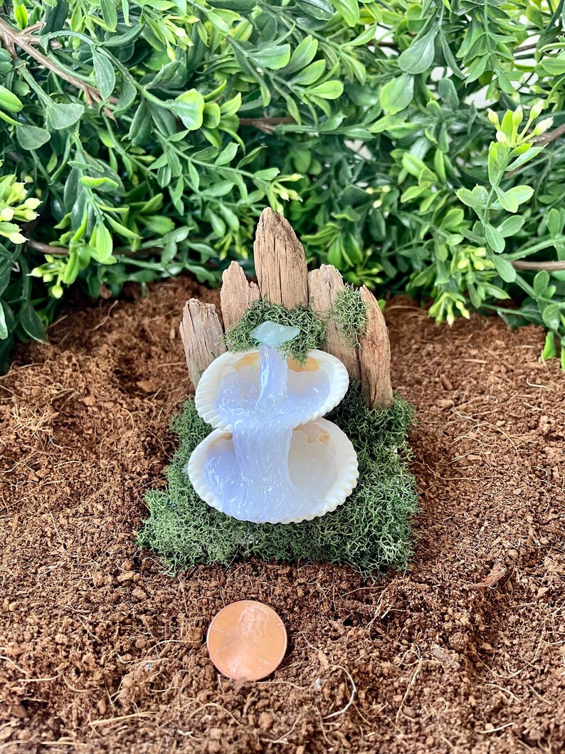 Miniature Fairy Garden Fountain Mini Fairy Garden Miniature Etsy