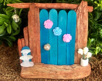 Miniature Fairy Garden door, mini fairy garden, miniature accessories, gnome door, miniature furniture, miniature fountain, fairy fountain